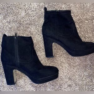 H&M Black Suede Boots Size 7